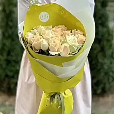 15 Peach Roses to Istanbul