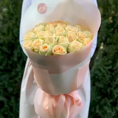 21 Peach Roses to Istanbul