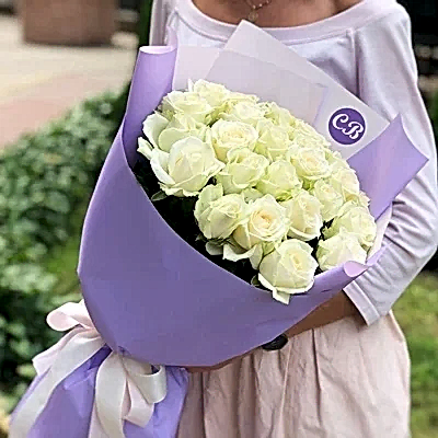 21 White Roses to Antalya