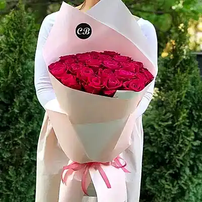 25 Raspberry Roses to Antalya